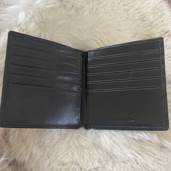 Vintage Christian Dior Black Slim Men’s Leather Wallet - Picture 3 of 11